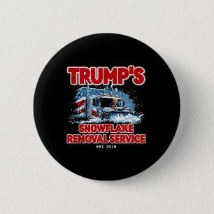 Macaron Rond 5 Cm Drôle Trump Snowflake Removal 2024 Election Hilari