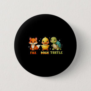 Macaron Rond 5 Cm Drôle Trump Subtil Renard Canard Tortue Mignon Ani