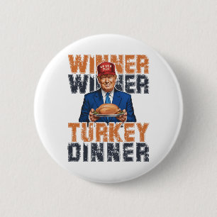 Macaron Rond 5 Cm Drôle Trump Winner Dîner Turquie Thanksgivi