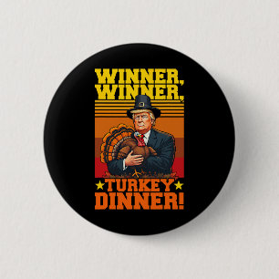 Macaron Rond 5 Cm Drôle Trump Winner Dîner Turquie Thanksgivi