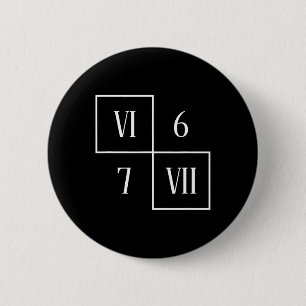 Macaron Rond 5 Cm Drôle Vi Vii 6 7 Mème Chiffres Romains Math Six Se