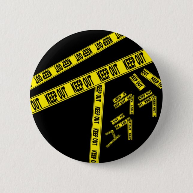 Macaron Rond 5 Cm DRRR ! EMPÊCHEZ D'ENTRER le bouton (Devant)