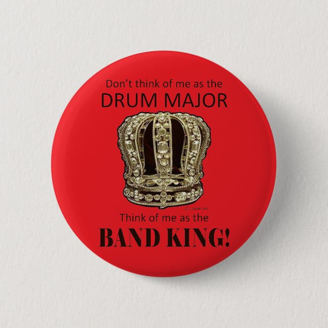 Macaron Rond 5 Cm Drum Major King (Devant)