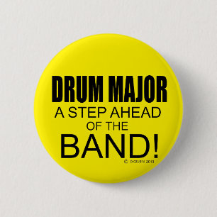 Macaron Rond 5 Cm Drum Major Un pas en avant de la bande!