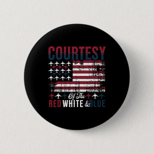 Macaron Rond 5 Cm Du drapeau américain rouge blanc et bleu 4 juillet