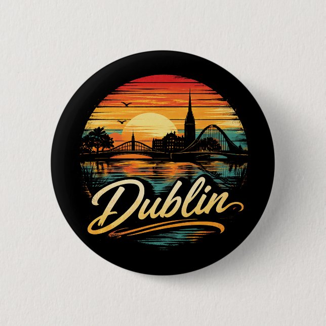 Macaron Rond 5 Cm Dublin (Devant)