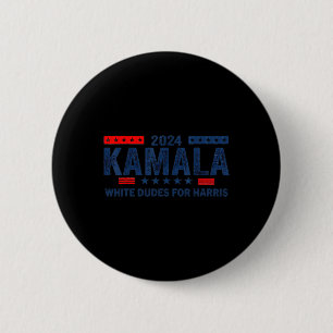Macaron Rond 5 Cm Dudes Pour Kamala Harris 2024 Pour Élection Du Pré
