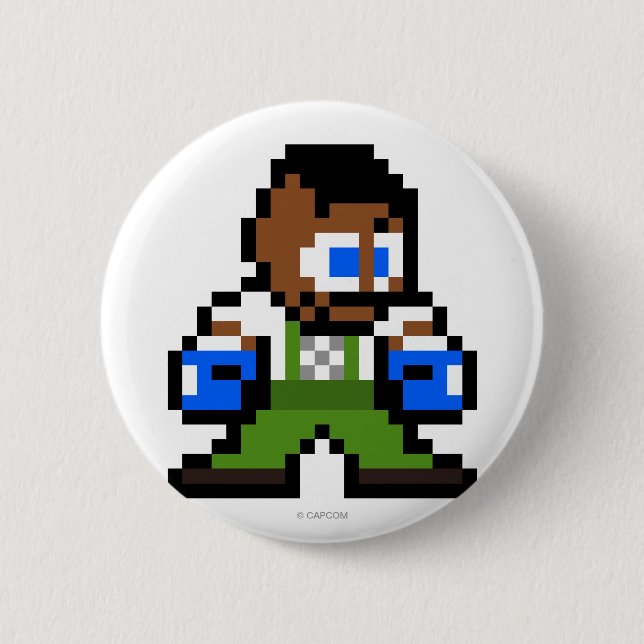 Macaron Rond 5 Cm Dudley à 8 bits (Devant)