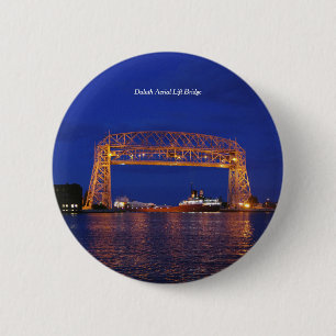 Macaron Rond 5 Cm Duluth Aerial Lift Bridge & John G. Munson bouton
