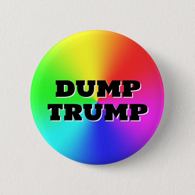 Macaron Rond 5 Cm DUMP TRUMP ( vous pouvez changer les mots! ) (Devant)