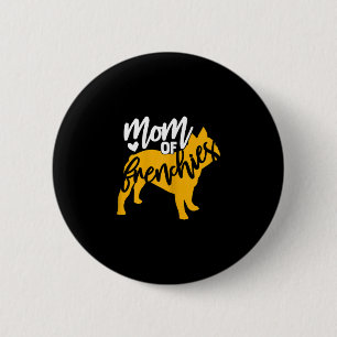Macaron Rond 5 Cm D'Un Bulldog Français 1