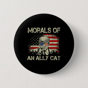Macaron Rond 5 Cm D'un chat allié drôle Trump 2024