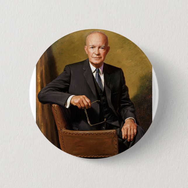 Macaron Rond 5 Cm Dwight Eisenhower (Devant)