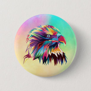 Macaron Rond 5 Cm Eagle Head Conception Prismatique