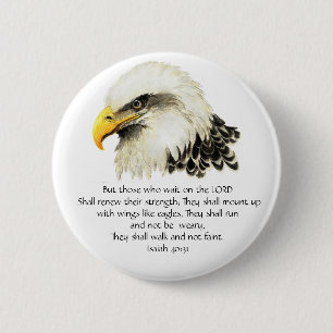 Macaron Rond 5 Cm Eagle - inspiré - écriture sainte - ils cette