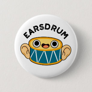 Macaron Rond 5 Cm Earsdrum Funny Drummer Eardrum Pun