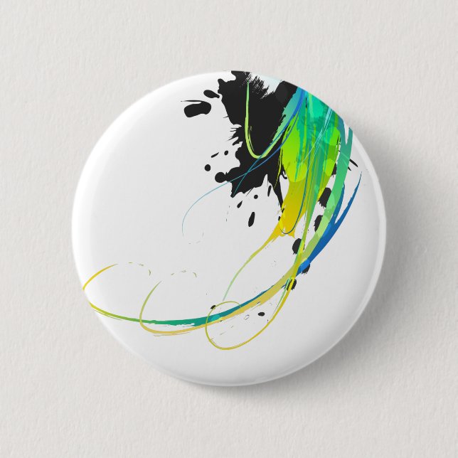 Macaron Rond 5 Cm Eaux cool Abstraites Plaques de peinture (Devant)
