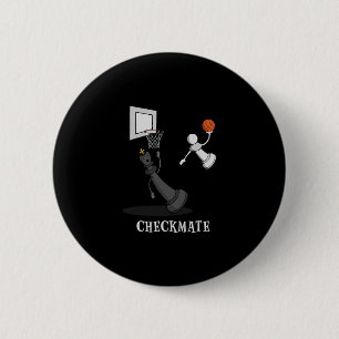 Macaron Rond 5 Cm Échec drôle de mat Échiquier de jeu Roi Pion