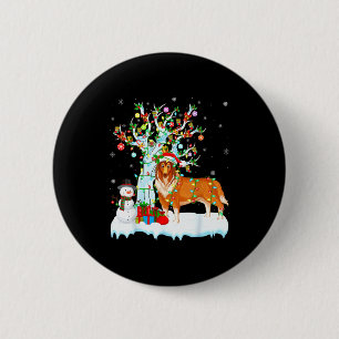 Macaron Rond 5 Cm Éclairage de l'arbre de Noël Rough Collie Chien Xm