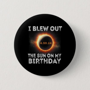 Macaron Rond 5 Cm Eclipse Solaire Anniversaire J'Ai Éclaté Le Soleil