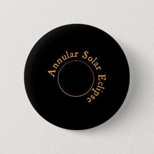 Macaron Rond 5 Cm Éclipse solaire annuelle