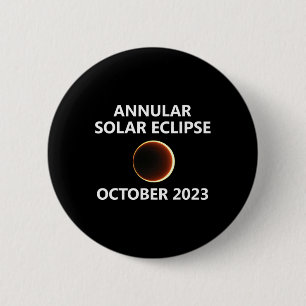 Macaron Rond 5 Cm Éclipse solaire annuelle octobre 14 octobre Nevada