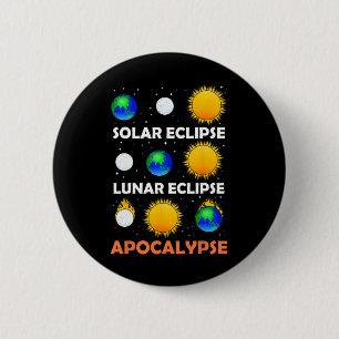 Macaron Rond 5 Cm Éclipse solaire Éclipse lunaire Enseignant de scie