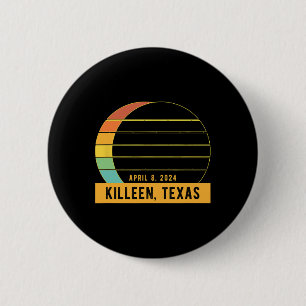 Macaron Rond 5 Cm Éclipse Solaire Totale 2024 À Killeen Texas