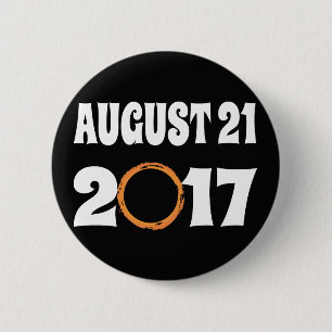 Macaron Rond 5 Cm Éclipse solaire totale 21 août 2017