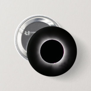 Macaron Rond 5 Cm Éclipse solaire totale 8 avril 2024