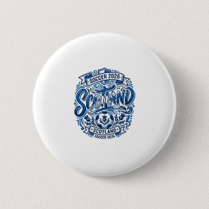 Macaron Rond 5 Cm Écosse Football 2026 Football Gras Pays Typographi