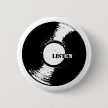 Écoutent le bouton de vinyle
