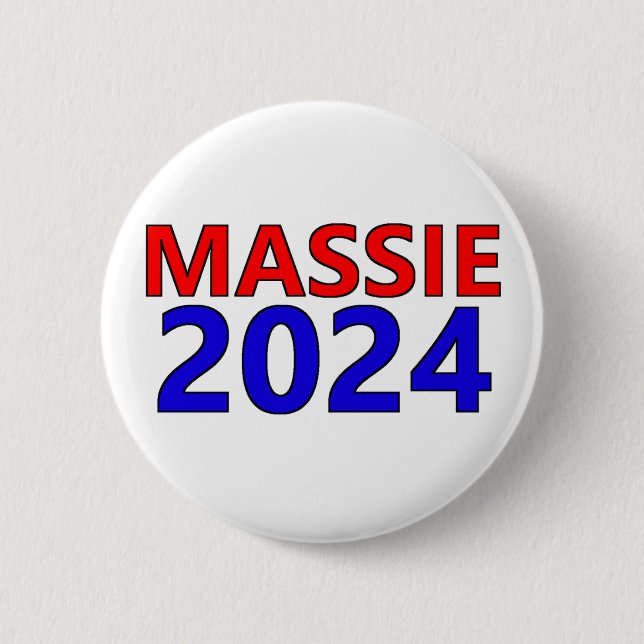 Macaron Rond 5 Cm Écrire dans Rep.Thomas Massie pour Président 2024 (Devant)