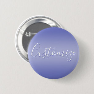 Macaron Rond 5 Cm Écriture cursive éditable Violet blanc et violet