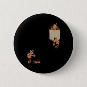 Macaron Rond 5 Cm Écureuils Mignons Grimpeurs - Amoureux des Rongeur