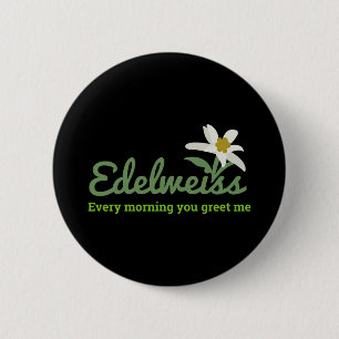 Macaron Rond 5 Cm Edelweiss - edelweiss chaque matin vous me saluez