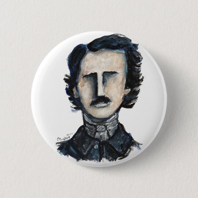 Macaron Rond 5 Cm Edgar Allan poe (Devant)