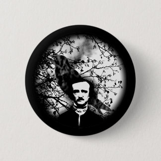 Macaron Rond 5 Cm Edgar Allan Poe 'le Raven