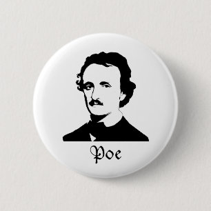 Macaron Rond 5 Cm Edgar Allen Poe