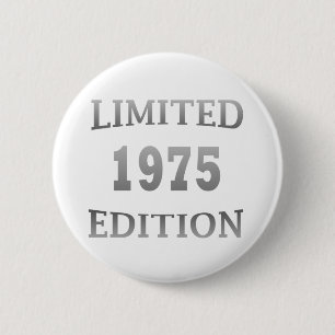 Macaron Rond 5 Cm Édition limitée anniversaire né en 1975