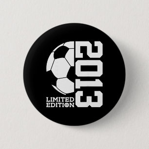 Macaron Rond 5 Cm Édition limitée Football 13e Anniversaire 2013