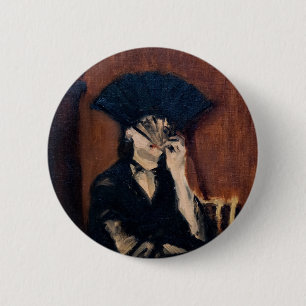 Macaron Rond 5 Cm Edouard Manet - Berthe Morisot avec ventilateur