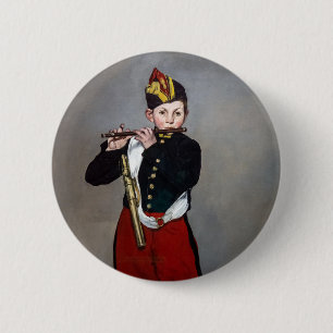 Macaron Rond 5 Cm Edouard Manet - Le Fifre / Jeune flûtiste