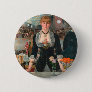 Macaron Rond 5 Cm Édouard Manet Un bar aux Folies-Bergère