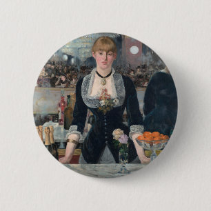 Macaron Rond 5 Cm Edouard Manet's A Bar