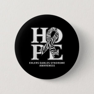 Macaron Rond 5 Cm Eds Hope Zebra Ribbon Ehlers Syndrome Danlos Aware