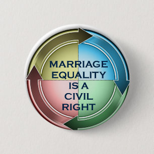 Macaron Rond 5 Cm Égalité de mariage