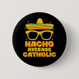 Macaron Rond 5 Cm Église catholique moyenne nacho Cinco De Mayo