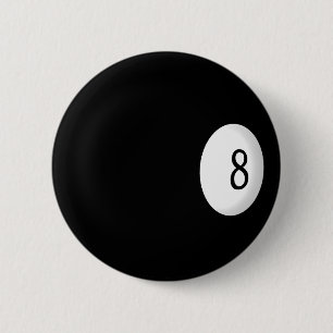 Macaron Rond 5 Cm Eight Ball Billiard