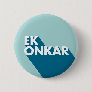 Macaron Rond 5 Cm Ek Onkar Insigne contemporain SIkh